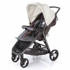 Коляска прогулочная Lugano с чехлом для ножек и капюшоном, бежевая (Jetem, LE200_Beige)